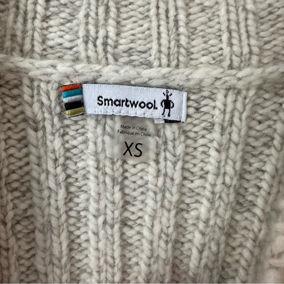 Smartwool Women's Bell Meadow Wool Sweater Heathered Cream Texture Small - Picture 4 of 6